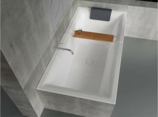 Акриловая ванна Riho Still Square Fall Plug and Play B099060005 R заполнение через перелив 180х80см белый